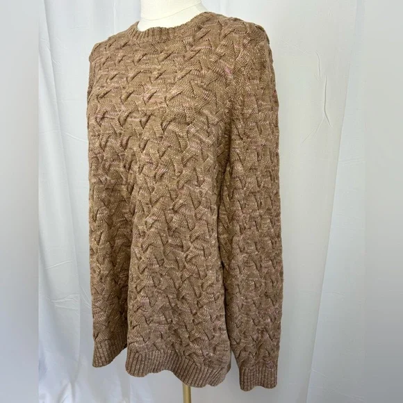 Lands’ End Drifter 100% Cotton Knit Sweater XL - Picture 3 of 8